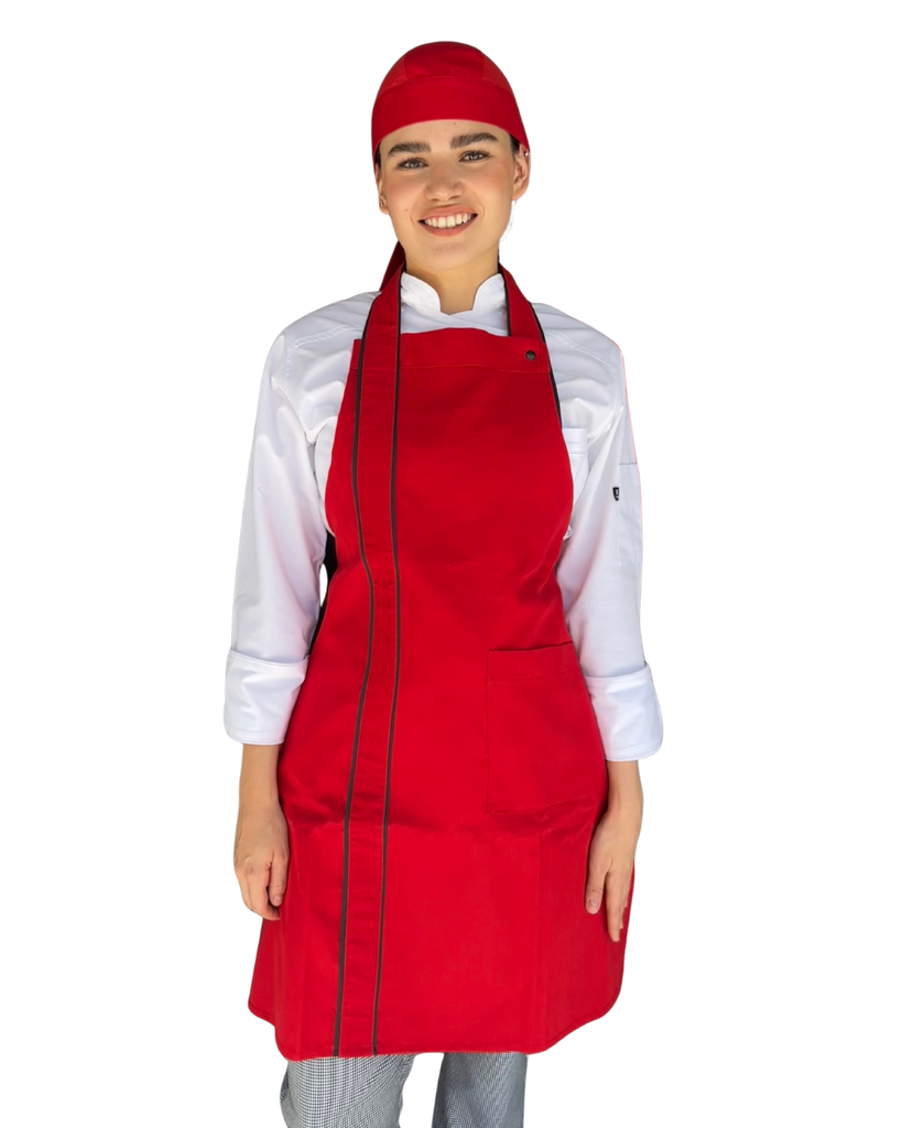 zittro Mandil delantal chef franja Rojo. R92302-660 UNI