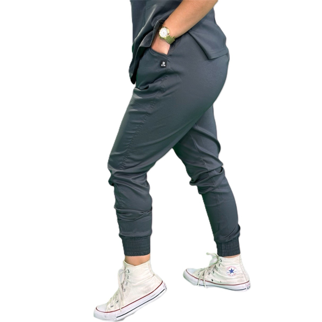 [M81204 000 ECH] zittro Pantalón Médico Lycra Jogger Mujer Gris Oxford (ECH)