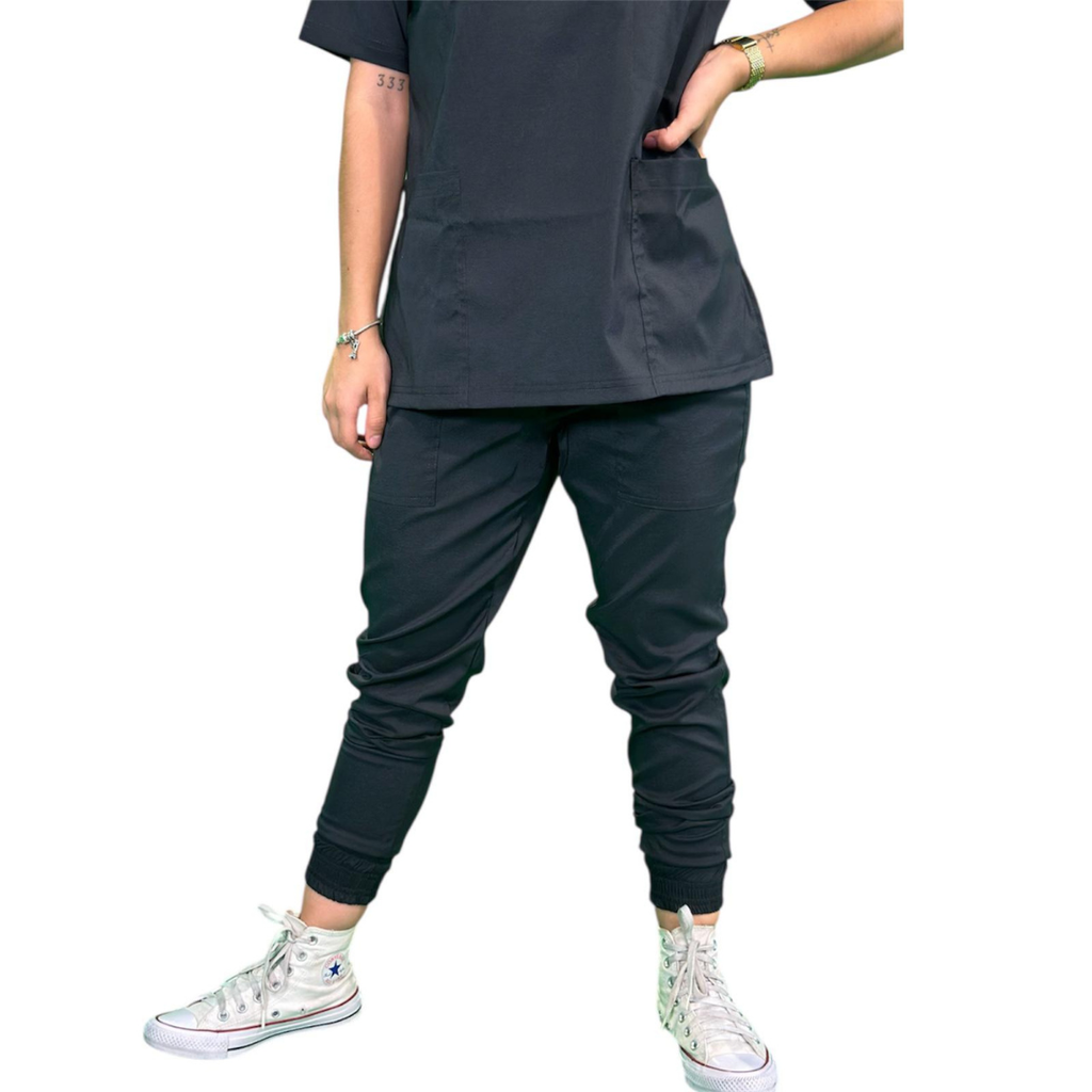 [M81204 001 ECH] zittro Pantalón Médico Stretch Jogger Mujer Negro (ECH)