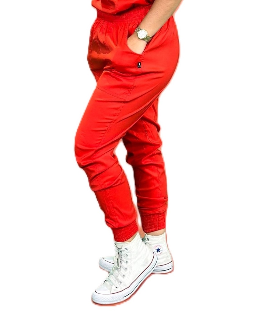 [M81204 660 ECH] zittro Pantalón Médico Stretch Jogger Mujer Rojo (ECH)