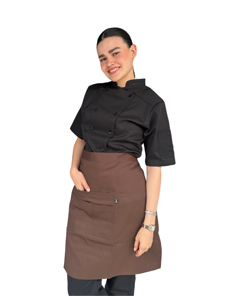 [R92351206 M] zittro Medio mandil delantal chef Café Chocolate. R92351-200