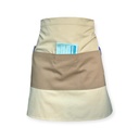 zittro Medio mandil delantal Unisex color Block Arena/Canela