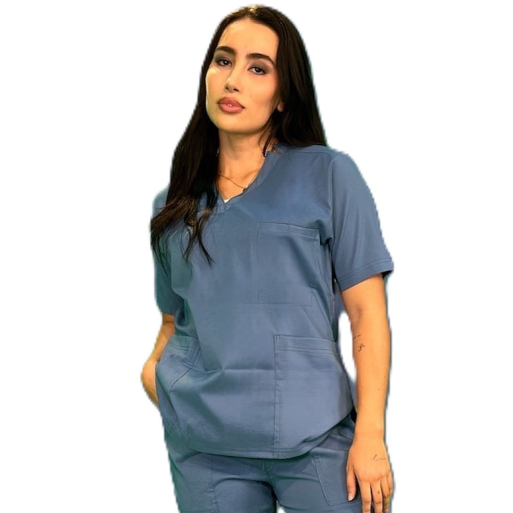 zittro Filipina Médica Lycra Mujer Azul Acero M80202-444